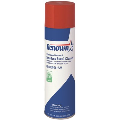 REN05006-AM Renown Stainless Steel 18 oz. Cleaner Water Based Aerosol